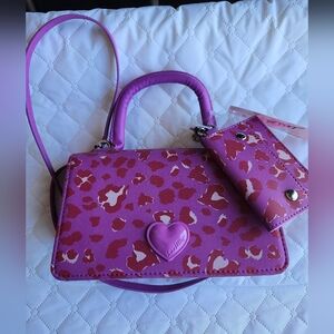 Betsy Johnson Pink Leopard Print Women's Bag